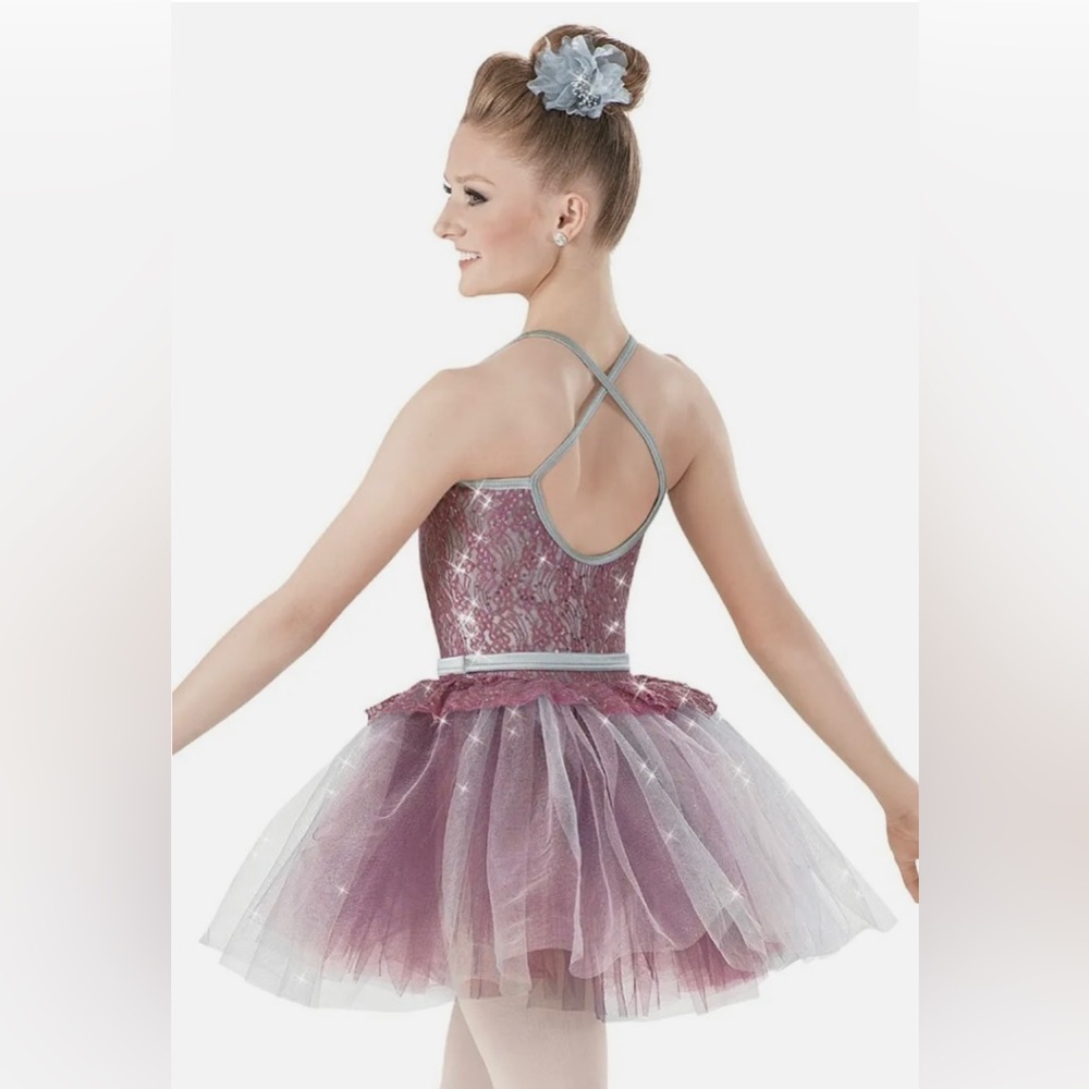 Weissman Ballet Dance Costume Purple/Gray Small A… - image 5
